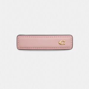 Coach Signature Leather Barrette ピンク | COH866163