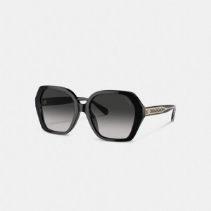 Coach Signature Ombré Geometric Square Sunglasses グレー | COH866348