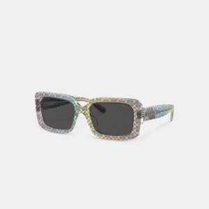 Coach Signature Oversized Rectangle Sunglasses カラー | COH866358