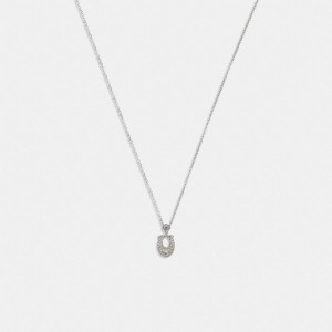 Coach Signature Pavé Necklace シルバー | COH866086