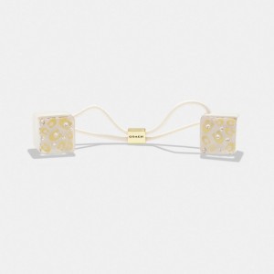 Coach Signature Resin Dice Hair Ties ゴールド | COH866147