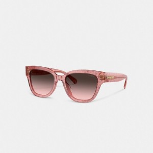 Coach Signature Round Sunglasses ピンク | COH866334