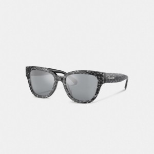 Coach Signature Round Sunglasses シルバー | COH866393