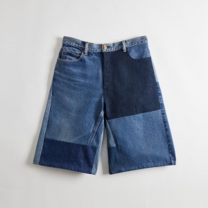 Coach Skater Shorts In Repurposed Denim 青 | COH866937
