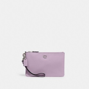Coach Small Wristlet シルバー 紫 | COH865622