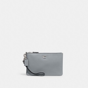 Coach Small Wristlet シルバー グレー 青 | COH865633