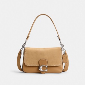 Coach Soft Tabby Shoulder Bag With Rivets And Tooling シルバー | COH864955
