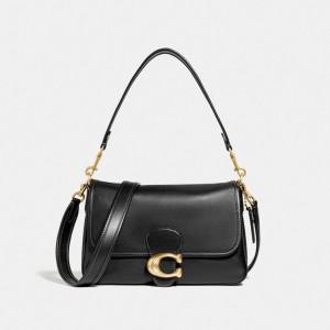 Coach Soft Tabby Shoulder Bag 黒 | COH864967
