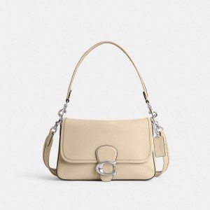 Coach Soft Tabby Shoulder Bag シルバー 白 | COH865282