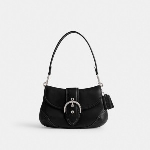 Coach Soho Bag In Regenerative Leather シルバー 黒 | COH864969