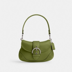 Coach Soho Bag In Regenerative Leather シルバー ライト緑 | COH864732