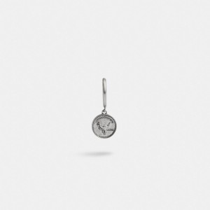 Coach Sterling Silver Coin Single Huggie Earring シルバー | COH867021