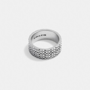 Coach Sterling Silver Signature Ring シルバー | COH867030