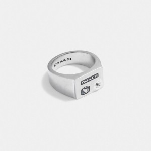 Coach Sterling Silver Signet Ring シルバー | COH867009