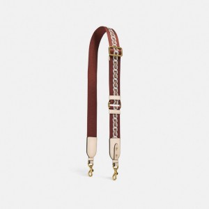 Coach Strap With Chain Stripe 白 | COH866460