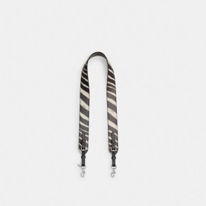 Coach Strap With Zebra Print シルバー | COH866448