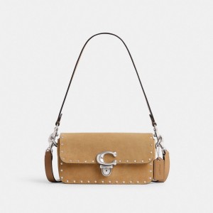 Coach Studio Baguette Bag With Rivets シルバー | COH864874