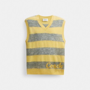 Coach Sweater Vest 黄色 カラー | COH866887