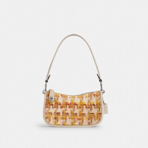 Coach Swinger Bag 20 In Tweed シルバー カラー | COH865414