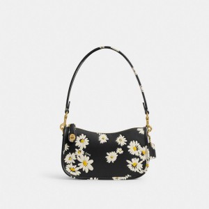 Coach Swinger Bag 20 With Floral Print 黒 カラー | COH864835