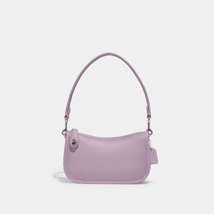 Coach Swinger Bag 20 シルバー 紫 | COH864758