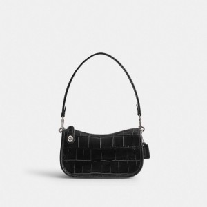 Coach Swinger Bag 20 シルバー 黒 | COH864930