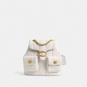 Coach Tabby Backpack With Quilting 白 | COH865481
