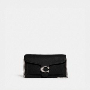 Coach Tabby Chain Clutch シルバー 黒 | COH865214