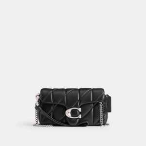 Coach Tabby Crossbody Wristlet With Pillow Quilting シルバー 黒 | COH865413