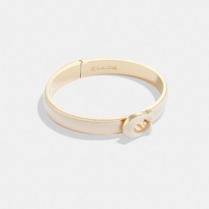 Coach Tabby Enamel Hinged Bangle ゴールド | COH866078