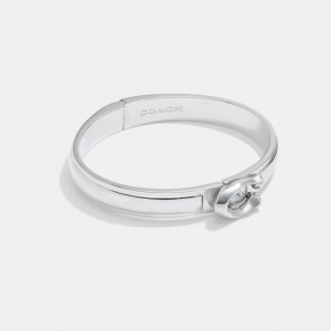 Coach Tabby Hinged Bangle シルバー | COH866081