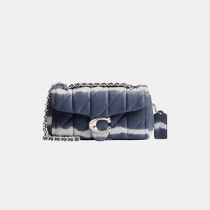 Coach Tabby Shoulder Bag 20 With Quilting And Tie Dye シルバー ネイビー カラー | COH864902
