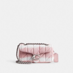 Coach Tabby Shoulder Bag 20 With Quilting And Tie Dye シルバー ピンク カラー | COH865001