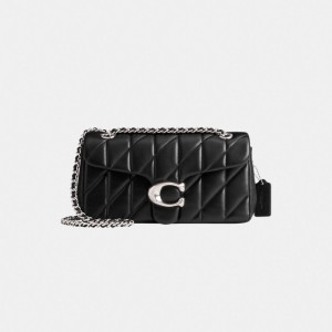 Coach Tabby Shoulder Bag 26 With Quilting シルバー 黒 | COH865000