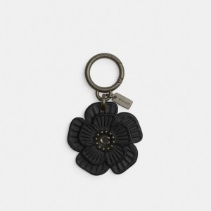 Coach Tea Rose Bag Charm 黒 黒 | COH866478