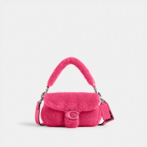 Coach The Lil Nas X Drop Tabby Shoulder Bag 18 In Shearling シルバー ライトパープル | COH864886