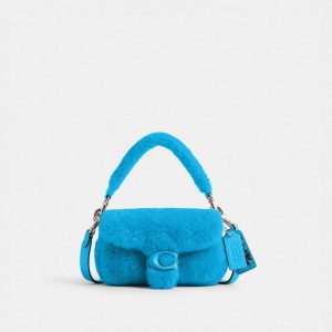 Coach The Lil Nas X Drop Tabby Shoulder Bag 18 In Shearling シルバー 青 | COH864804