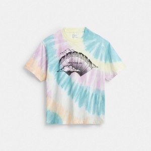 Coach Tie Dye Crewneck T Shirt In Organic Cotton カラー | COH866934