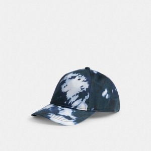 Coach Tie Dye Print Baseball Hat 青 | COH866425