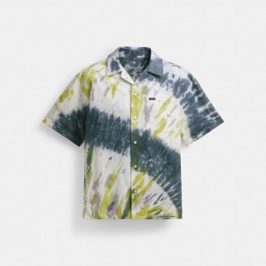 Coach Tie Dye Shirt In Organic Cotton 黄色 | COH866933