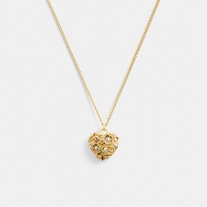 Coach Vintage Heart Pendant Necklace ゴールド | COH866174