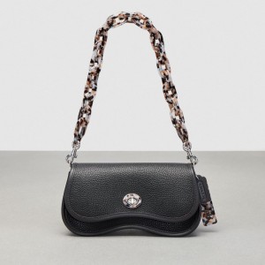 Coach Wavy Dinky Bag With Crossbody Strap 黒 | COH864978