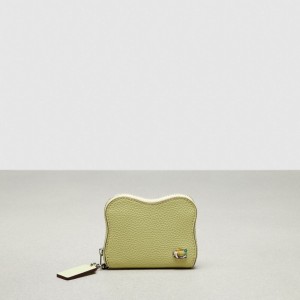 Coach Wavy Zip Around Wallet In Coachtopia Leather ライト緑 | COH865531