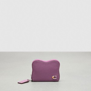 Coach Wavy Zip Around Wallet In Coachtopia Leather 紫 | COH865558