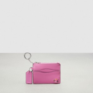 Coach Wavy Zip Card Case With Key Ring In Smooth Coachtopia Leather ピンク | COH865648