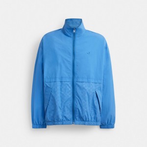 Coach Windbreaker In Recycled Polyester 青 | COH866865