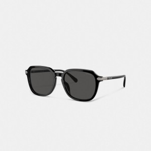 Coach Wrap Around Hangtag Keyhole Sunglasses 黒 | COH867068