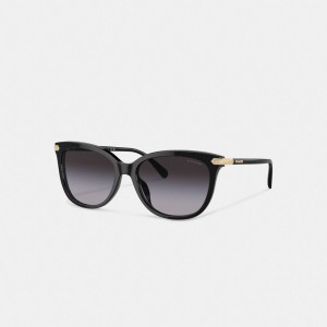 Coach Wrap Around Hangtag Square Sunglasses 黒 | COH866362