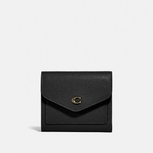 Coach Wyn Small Wallet ライトゴールド 黒 | COH865606